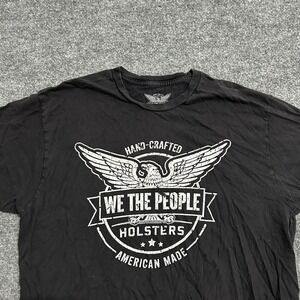 We The People Holsters T-Shirt Mens Size XL Black Graphic USA Made Short Sleeve